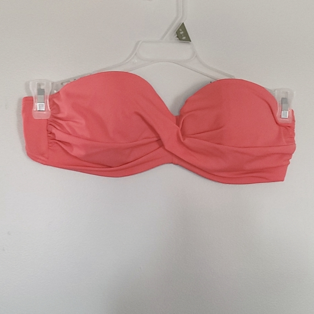 Victoria's Secret 36C coral strapless pushup bikini top